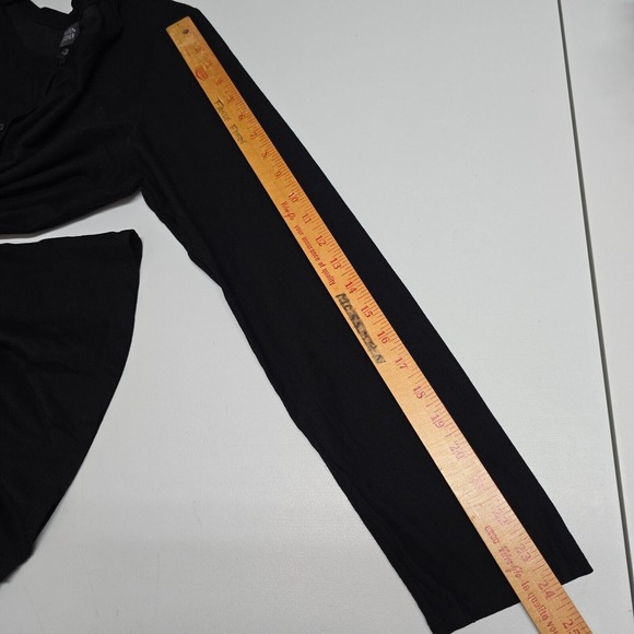 Eileen Fisher Tunic Womens Medium Black Button Front‎ Long Sleeve Minimalist Top - Picture 11 of 13